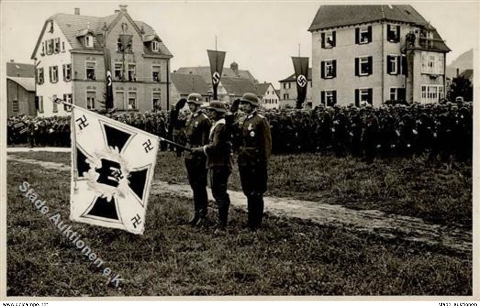 WK II Fahnenweihe Foto AK I-II - War 1939-45