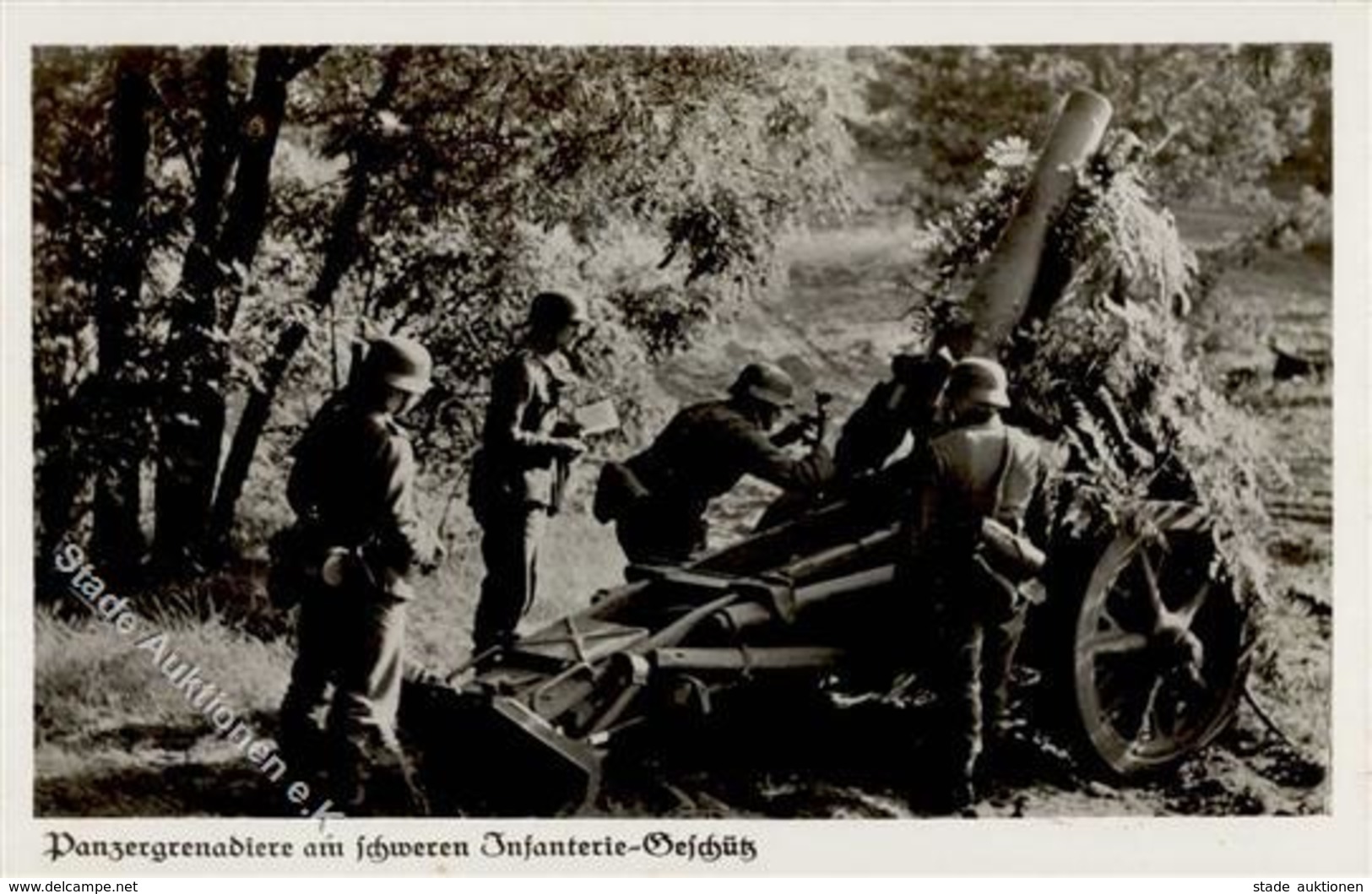 WK II Geschütze Panzergrenadiere Foto AK I-II - War 1939-45