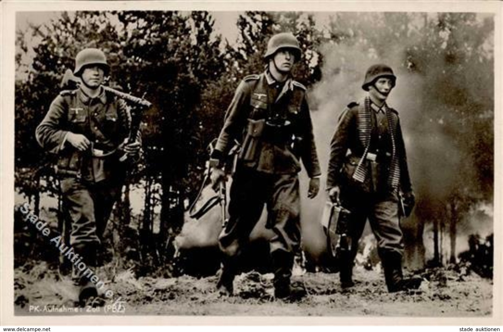 WK II Unteroffiziere Im Kampf Foto AK I-II - War 1939-45