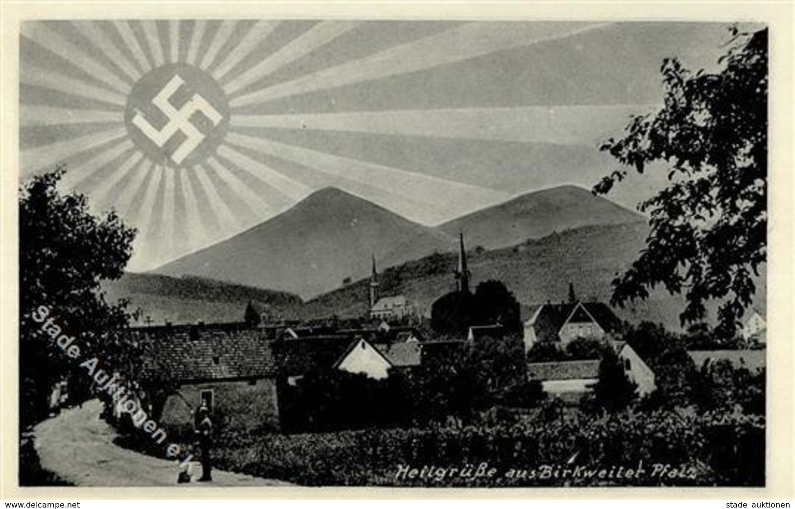 Aufgehende Sonne WK II - Heilgrüße Aus BIRKWEILER,Pfalz I - Weltkrieg 1939-45