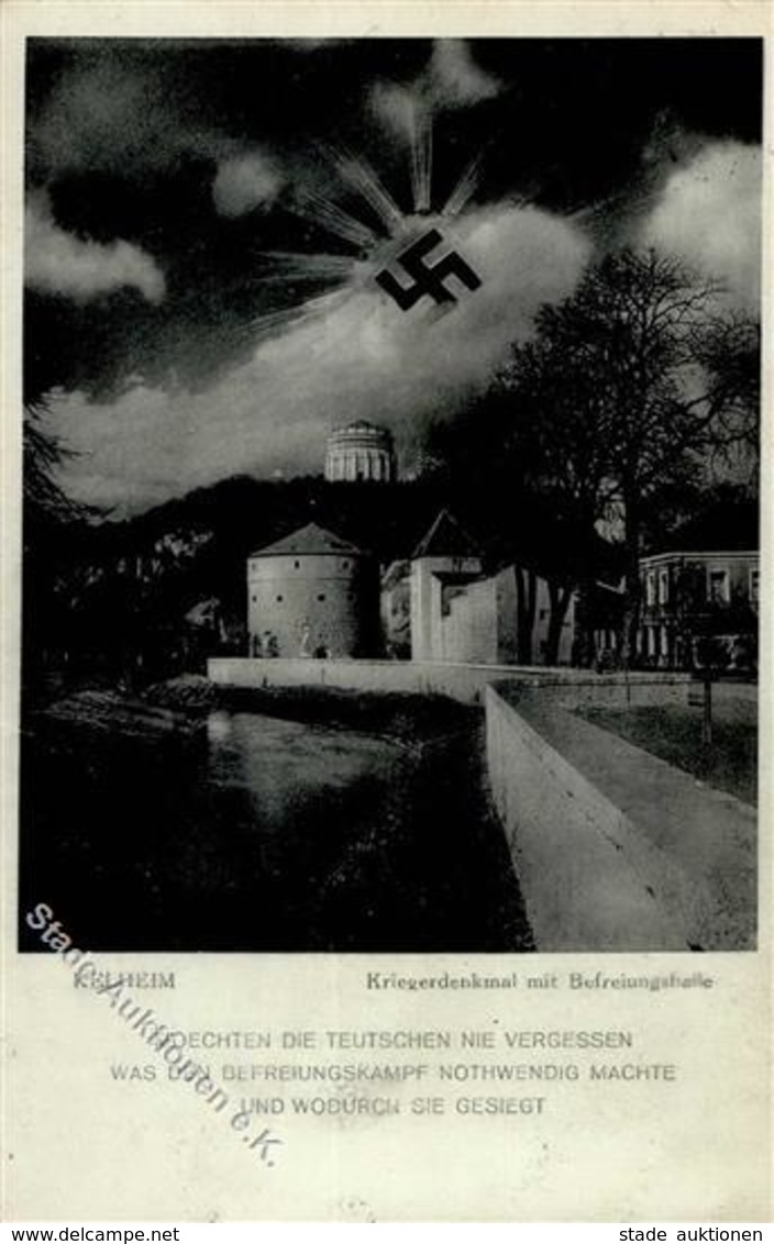 Aufgehende Sonne WK II - KELHEIM - Kriegederdenkmal Mit Befreiungshalle, Ecke Gestoßen - Weltkrieg 1939-45