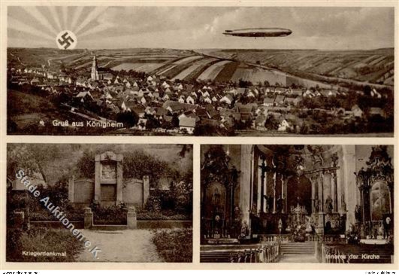 Aufgehende Sonne WK II - KÖNIGHEIM Mit Zeppelin I Dirigeable - Guerre 1939-45