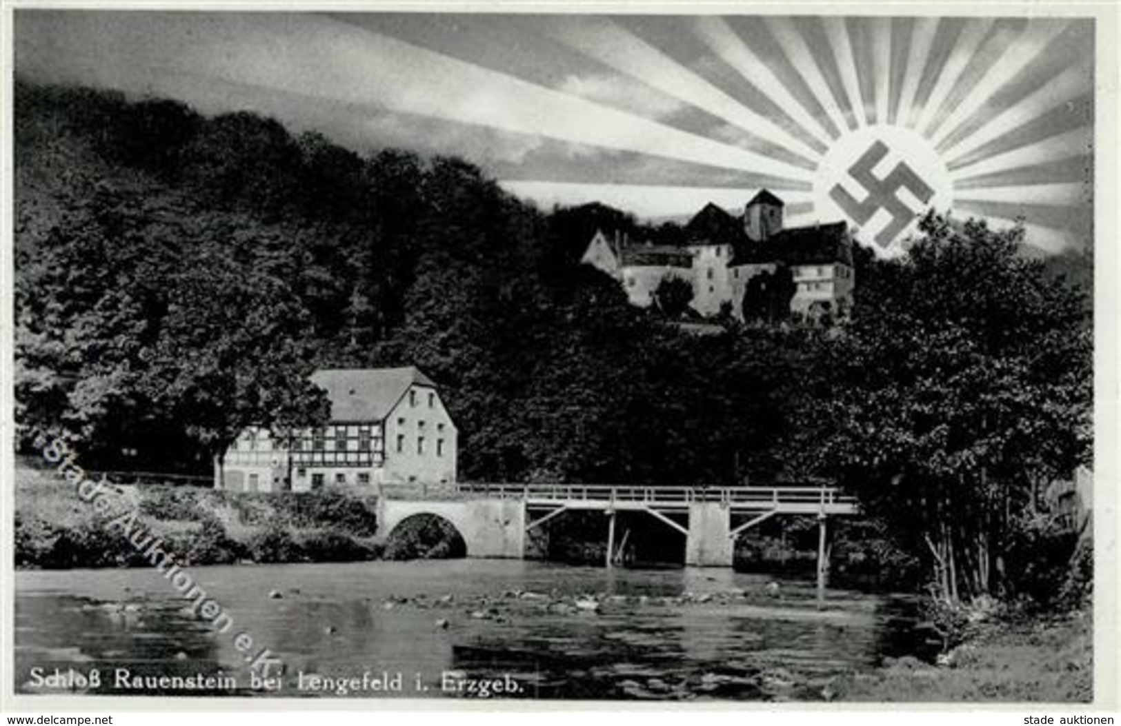 Aufgehende Sonne WK II - LENGEFELD,Erzgeb. - Schloß RAUENSTEIN 1933 I - War 1939-45