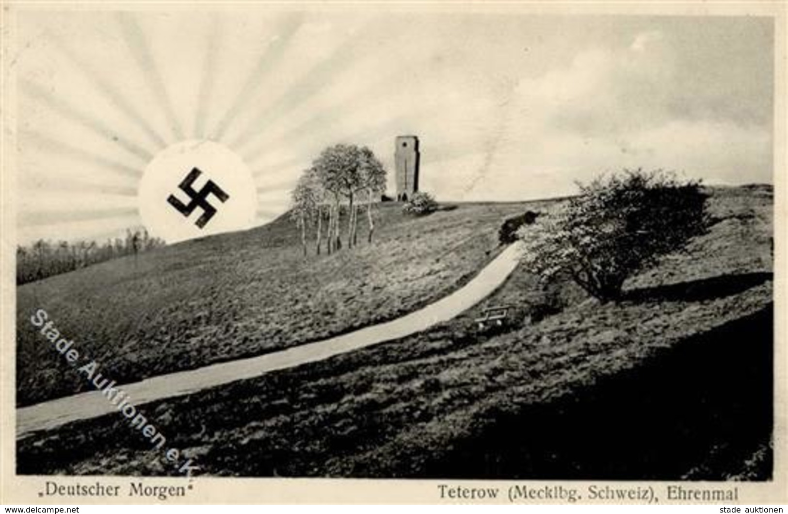 Aufgehende Sonne WK II - TETEROW Ehrenmal DEUTSCHER MORGEN 1933 I - Oorlog 1939-45