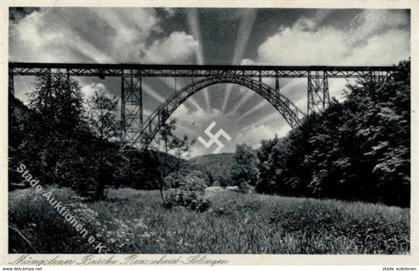 Aufgehende Sonne WK II Müngsterner Brücke I-II (Eckbug) - War 1939-45