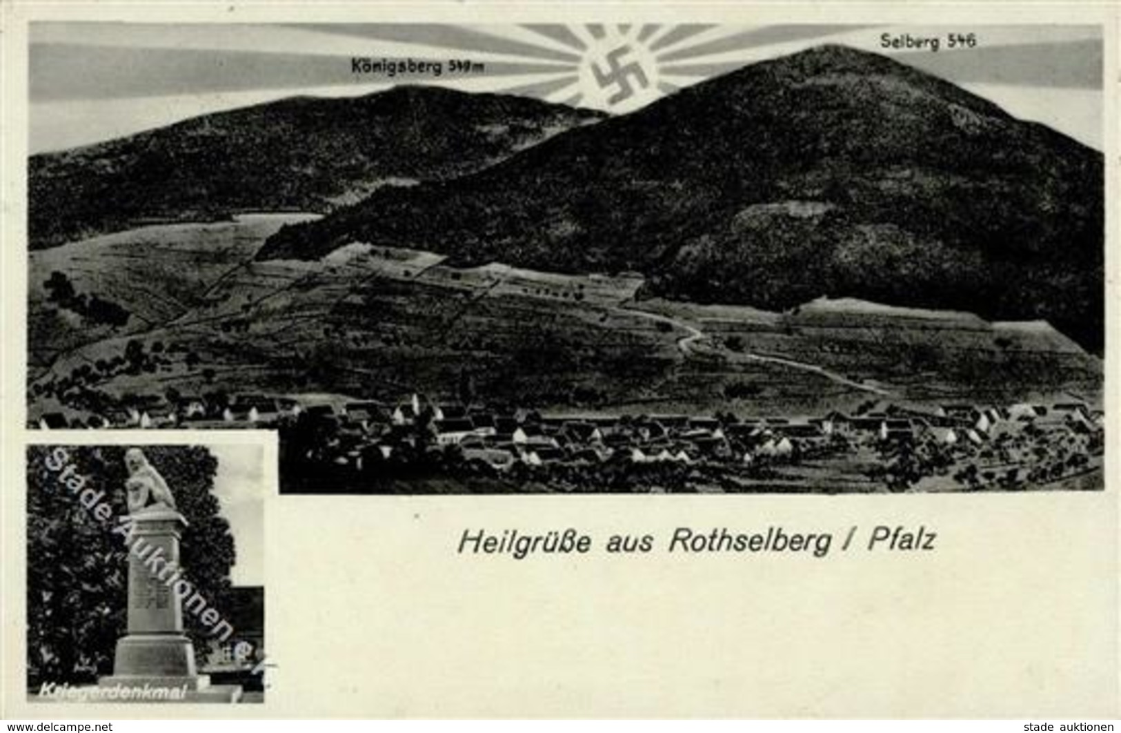 WK II Aufgehende Sonne ROTHSELBERG Pfalz I-II - Guerre 1939-45