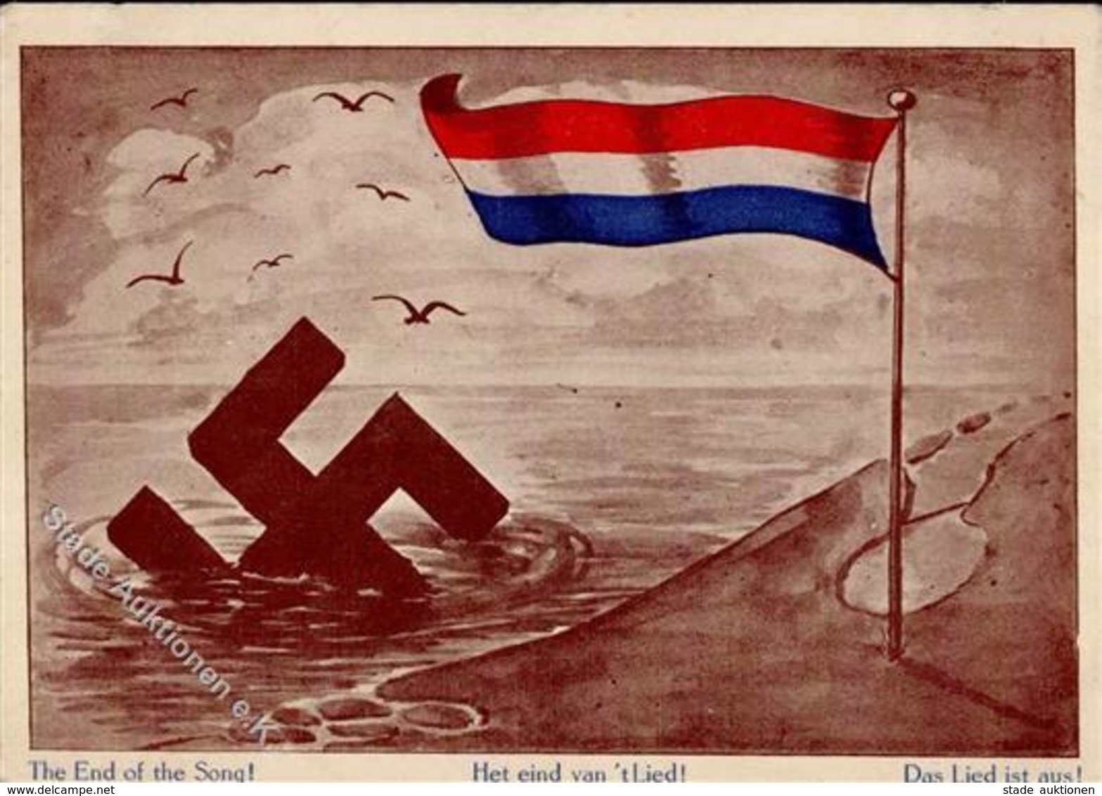 Antipropaganda WK II Das Ende Vom LIed WK II  Künstlerkarte I-II - War 1939-45