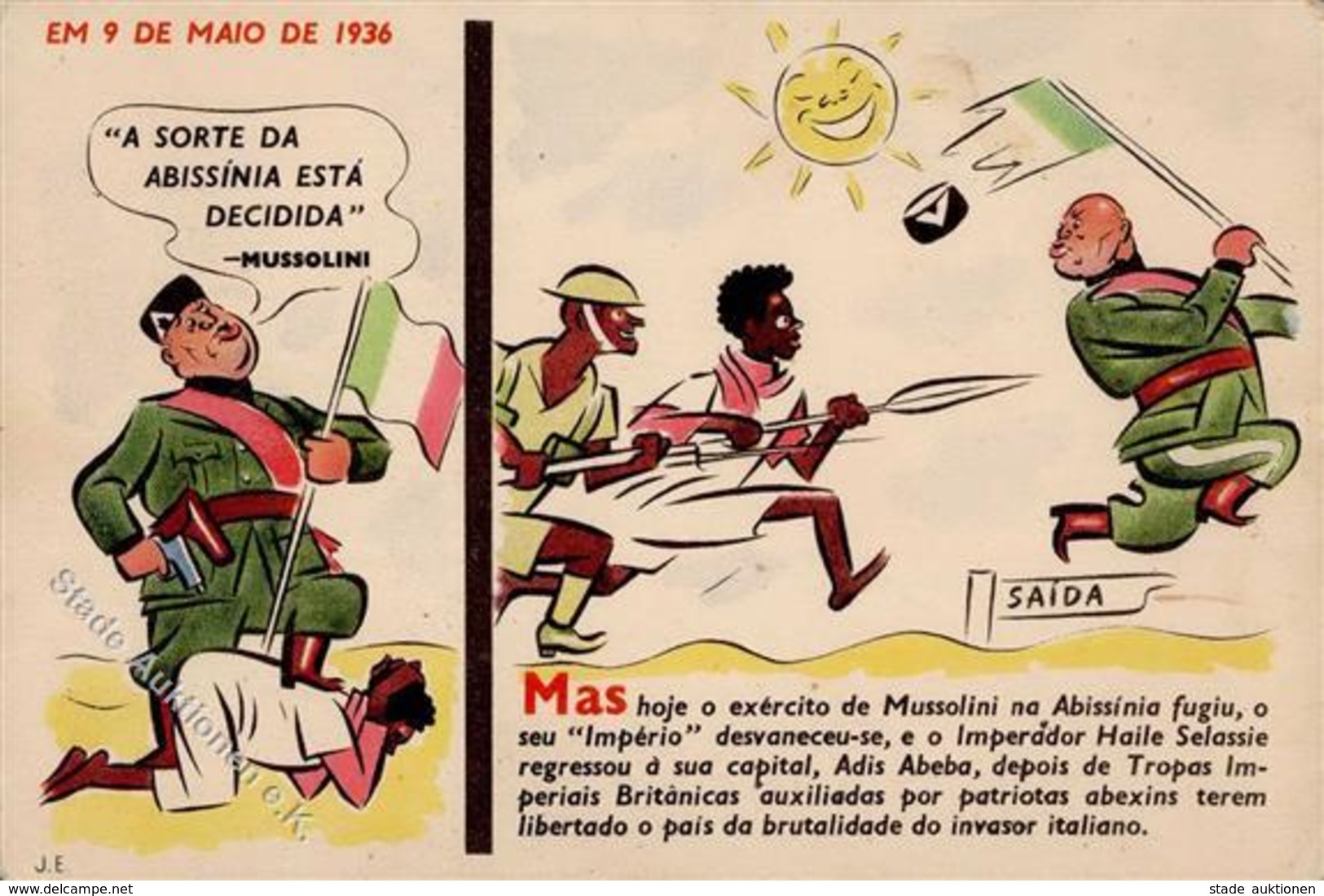 Antipropaganda WK II Mussolini  I-II - Guerre 1939-45