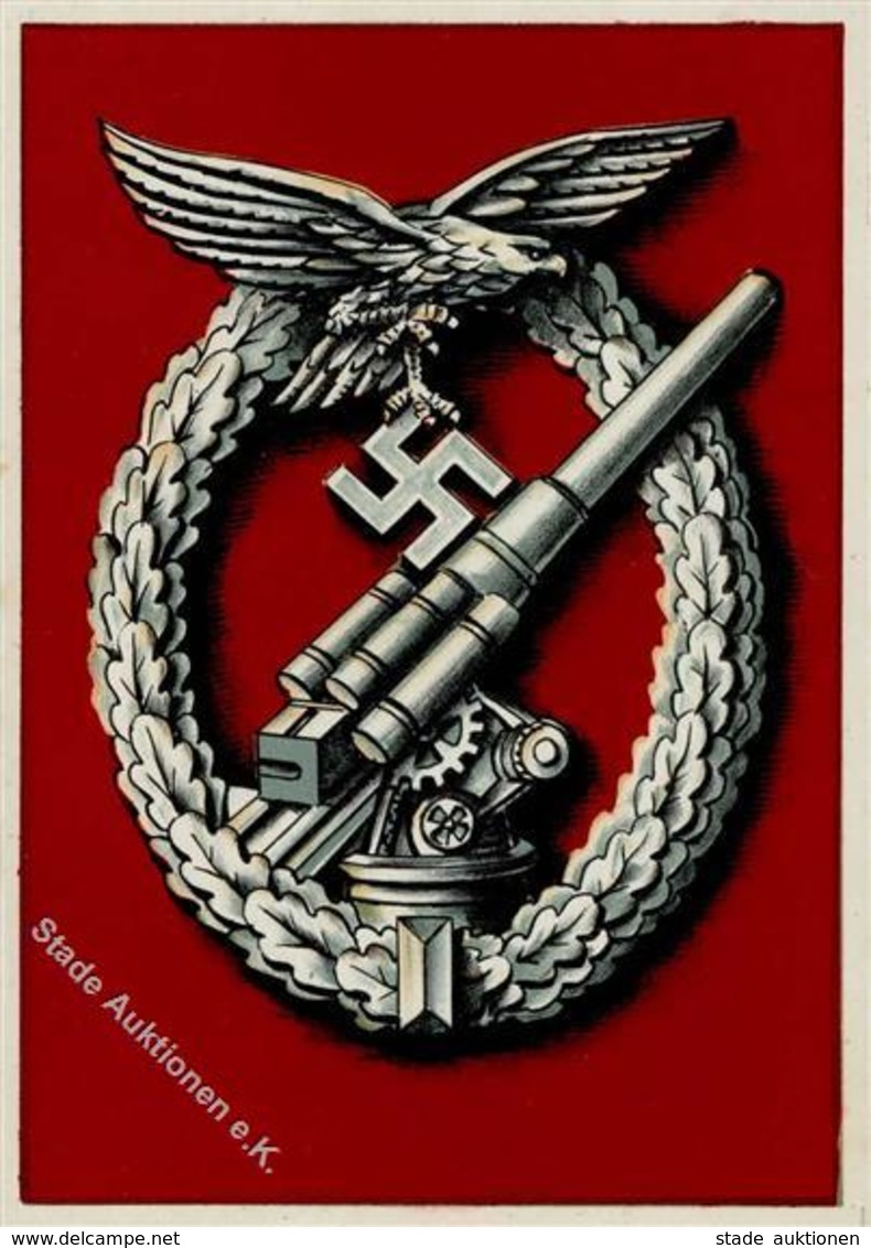 Orden WK II Kampfabzeichen Der Flak Ansichtskarte  I-II - War 1939-45