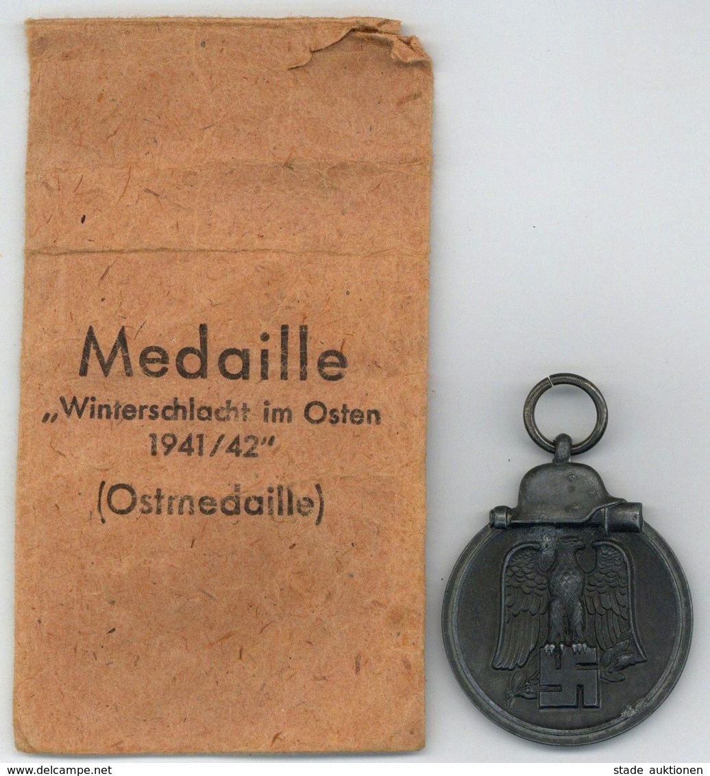 WK II Orden MILITARIA - MEDAILLE WINTERSCHLACHT Im OSTEN 1941/42 Mit Tüte I-II - Weltkrieg 1939-45