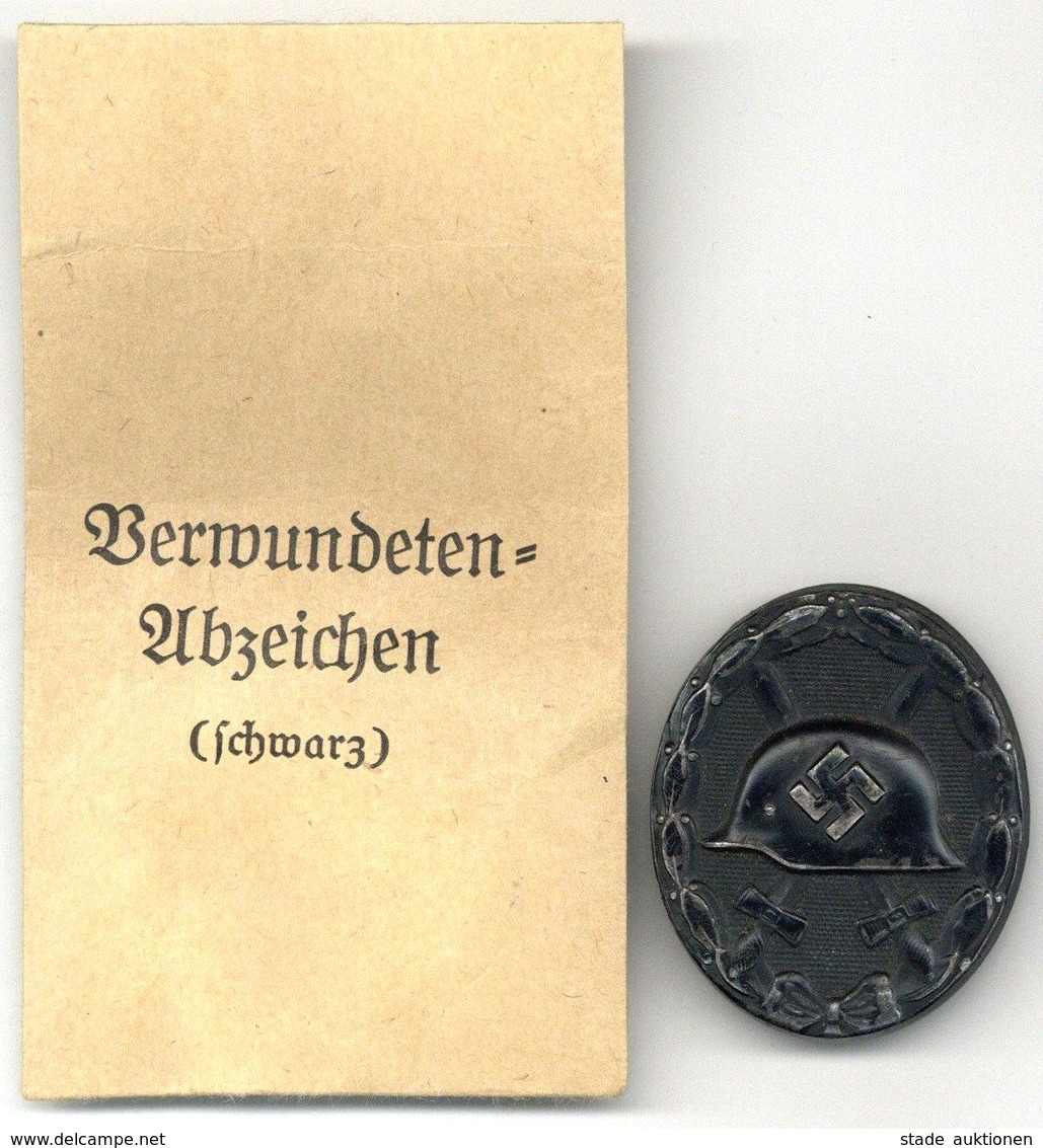 WK II Orden MILITARIA - VERWUNDETEN-ABZEICHEN (schwarz) Mit Tüte I - Guerre 1939-45