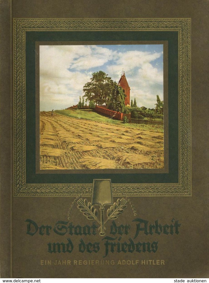 BUCH WK II - ZIGARETTEN-SAMMELBILDER-ALBUM -Der  STAAT Der ARBEIT Und Des FRIEDENS- I-II - Guerra 1939-45