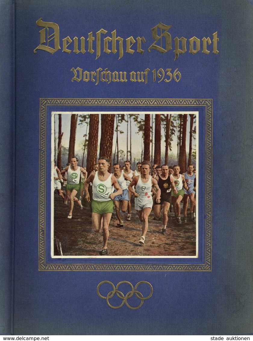 BUCH WK II - ZIGARETTEN-SAMMELBILDER-ALBUM -DEUTSCHER SPORT- Vorschau Auf Olympia 1936 I-II - Guerra 1939-45