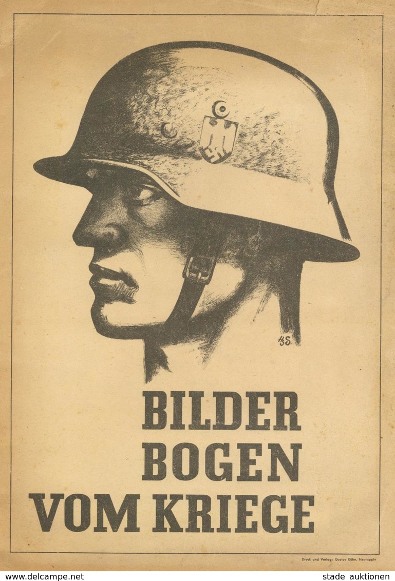 Buch WK II Bilderbogen Vom Kriege 22 Seiten Mit Abbildungen Sign. Rothgaengel, Herbert II (Einrisse, Fleckig) - Guerra 1939-45
