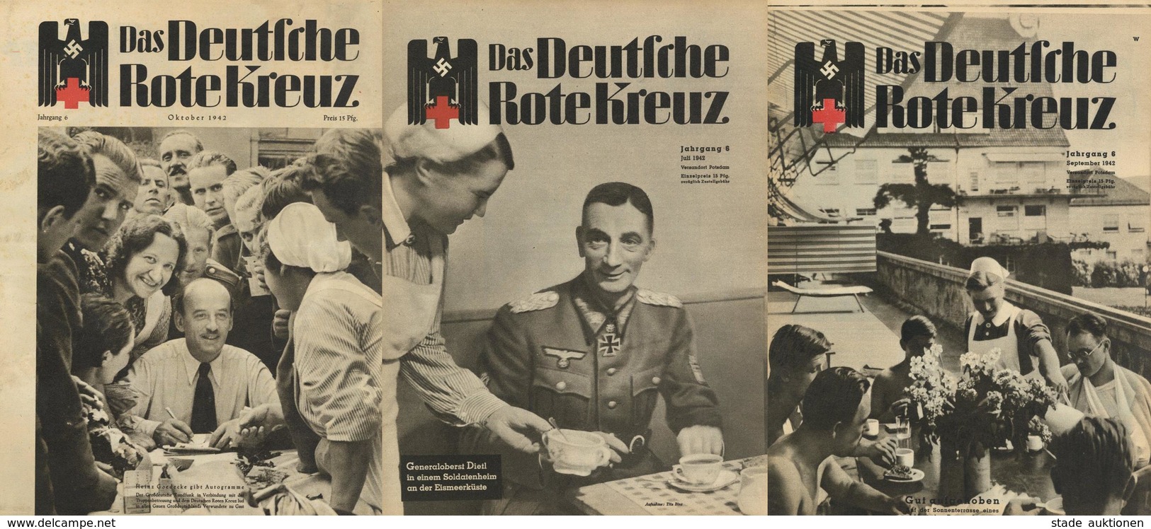 Buch WK II Das Deutsche Rote Kreuz Lot Mit 5 Heften 1942 II (altersbedingte Gebrauchsspuren) - War 1939-45