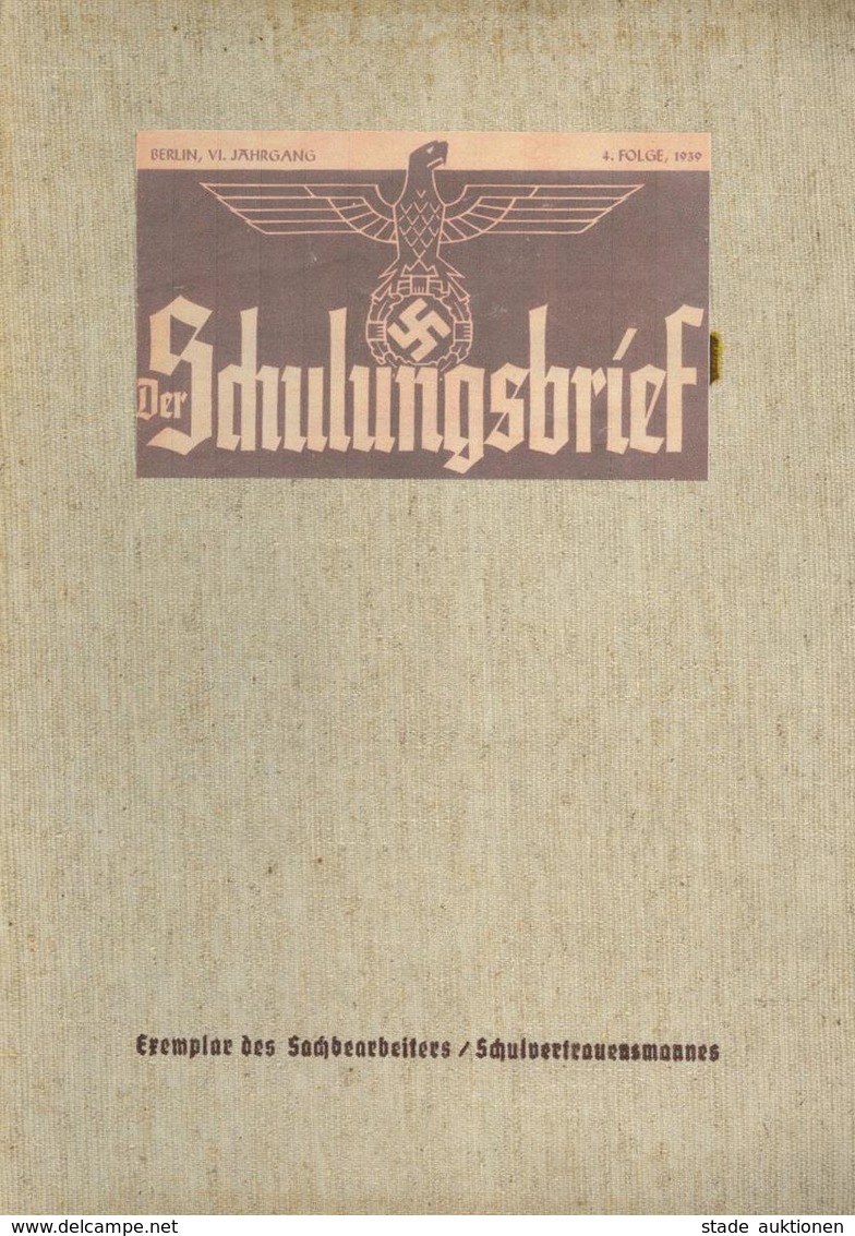Buch WK II Der Schulungsbrief 1939 10 Hefte Im Sammelordner II - War 1939-45