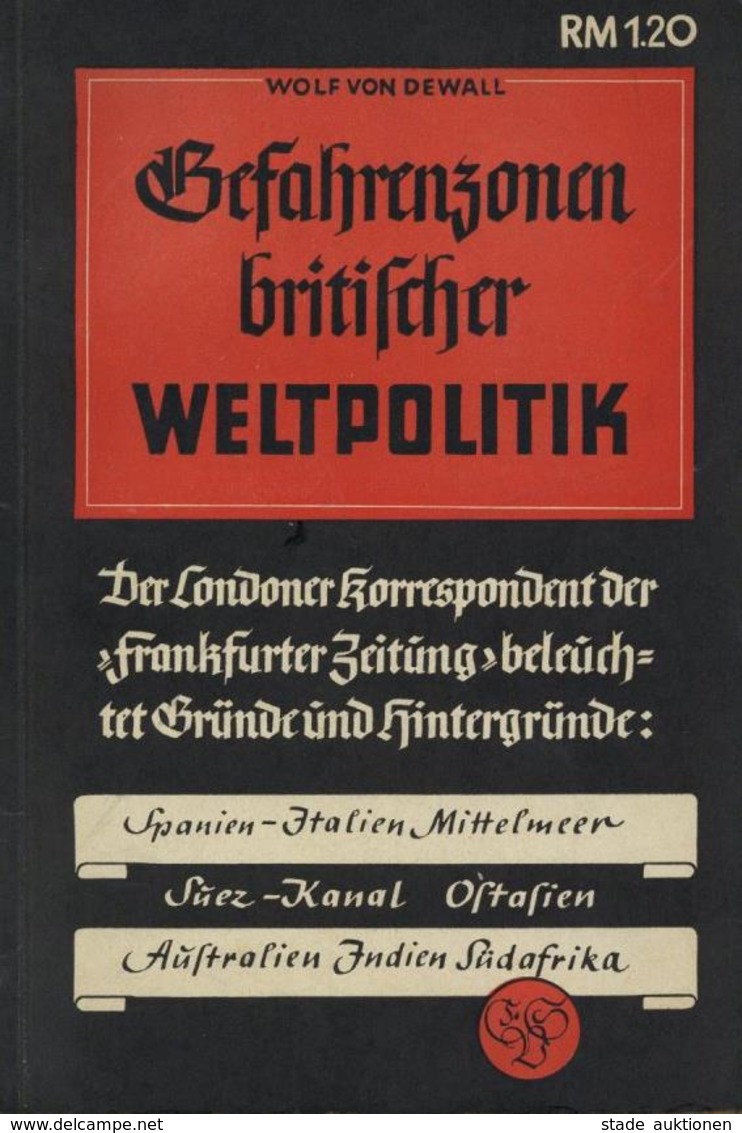 Buch WK II Gefahrenzonen Britischer Weltpolitik Dewall, Wolf V. Verlag Erich Sicker 63 Seiten Mit 4 Karten Im Text II - War 1939-45