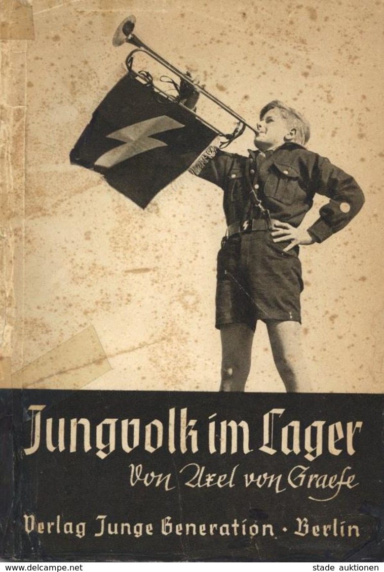 Buch WK II HJ Jungvolk Im Lager Graefe, Axel V. Bildband 1934 Verlag Junge Generation II (Stockflecken, Repariert) - War 1939-45