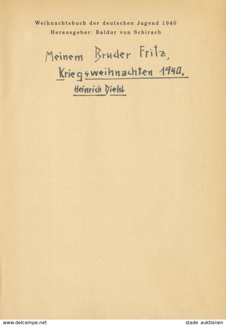 Buch WK II HJ Weihnachtsbuch Der Deutschen Jugend 1940 Bildband Hrsg. Baldur Von Schirach II (Einband Fleckig, Titelblat - War 1939-45