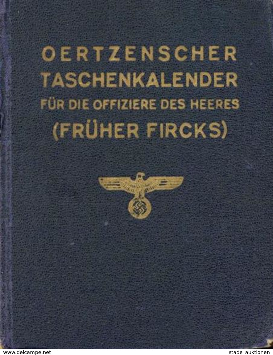 Buch WK II Oertzenscher Taschenkalender Für Die Offiziere Des Heeres (Früher Fircks) 1940 Verlag Alfred Waberg 1068 Seit - War 1939-45