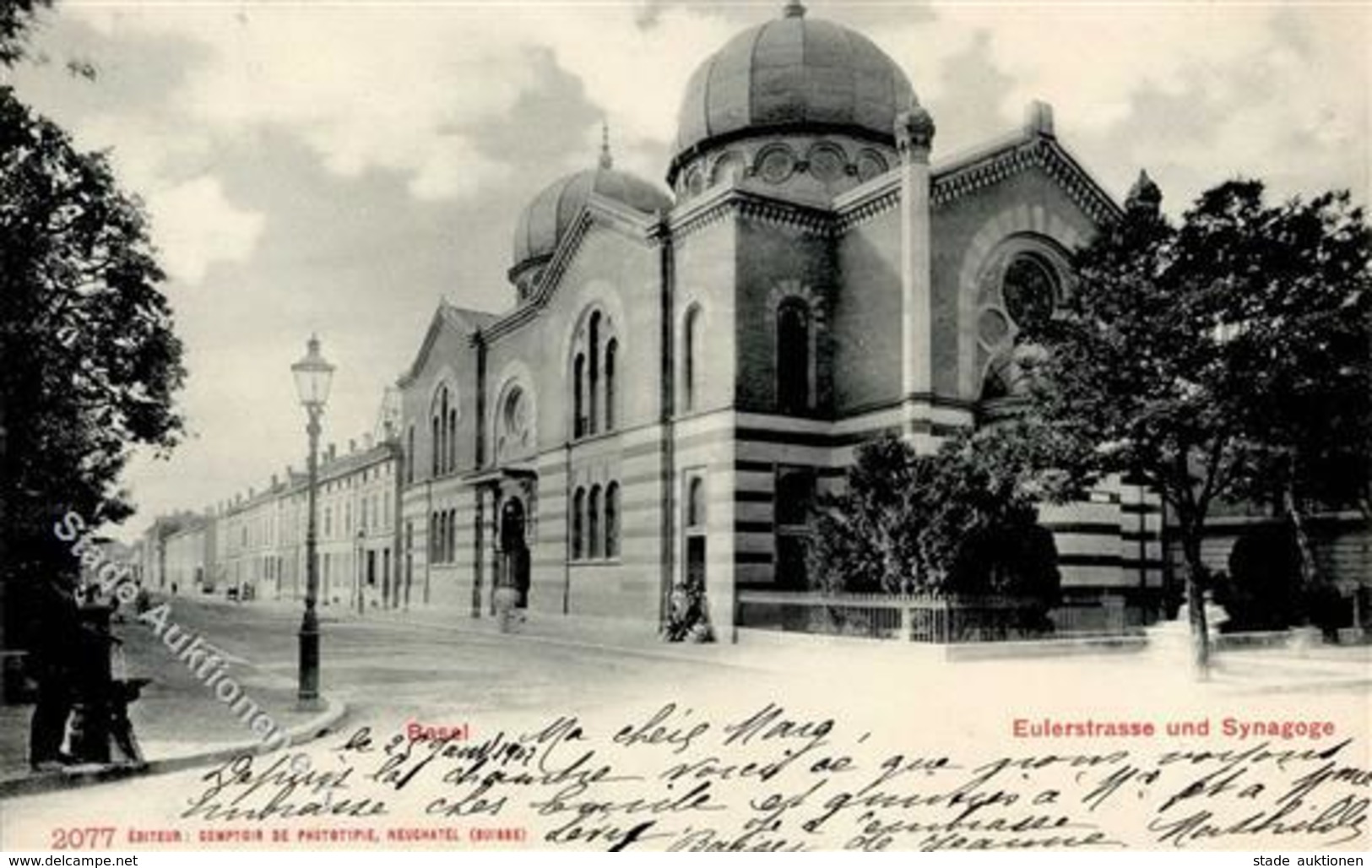 Synagoge Basel (4000) Schweiz Eulerstrasse 1902 I-II Synagogue - Judaika