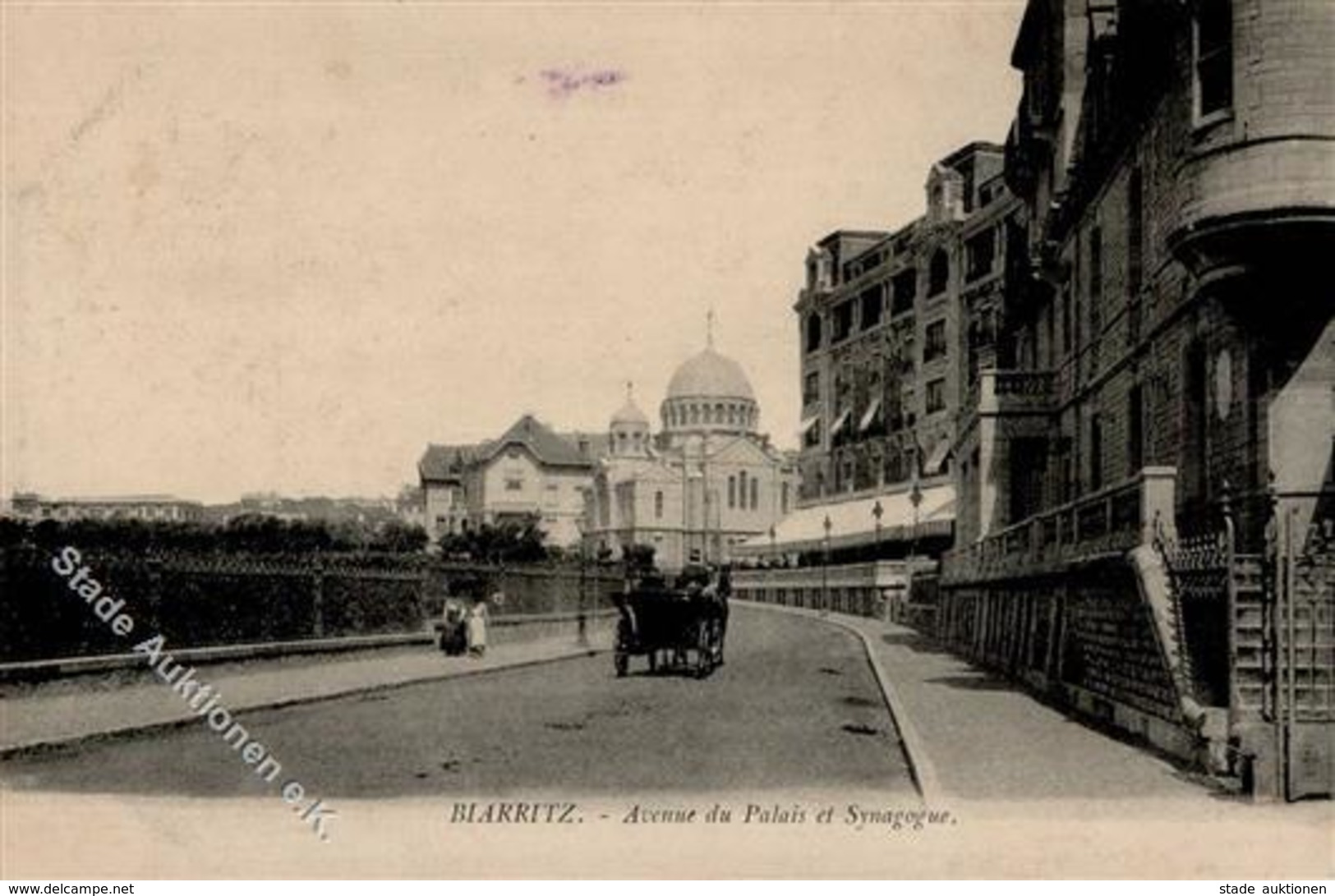 Synagoge Biarritz I-II (fleckig) Synagogue - Judaika