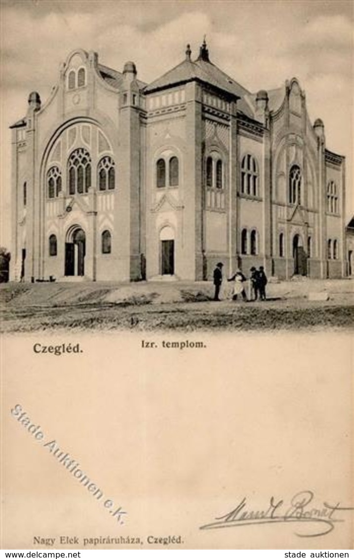 Synagoge Czegled Ungarn Ansichtskarte I-II Synagogue - Jewish