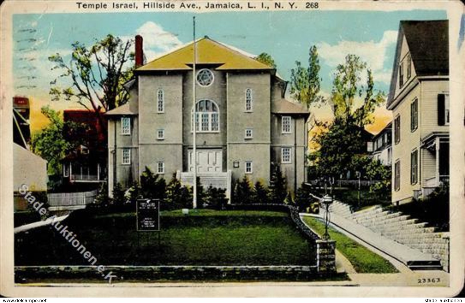 Synagoge Jamaica NY USA  II (Eckbug, Stauchung) Synagogue - Judaisme