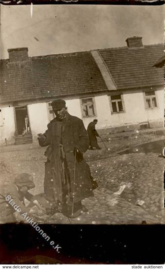 Judaika - Foto-Ak - Bettelnder Blinder JUDE ELY In Szezuezyn,Russland 1915 I-II Judaisme - Judaisme