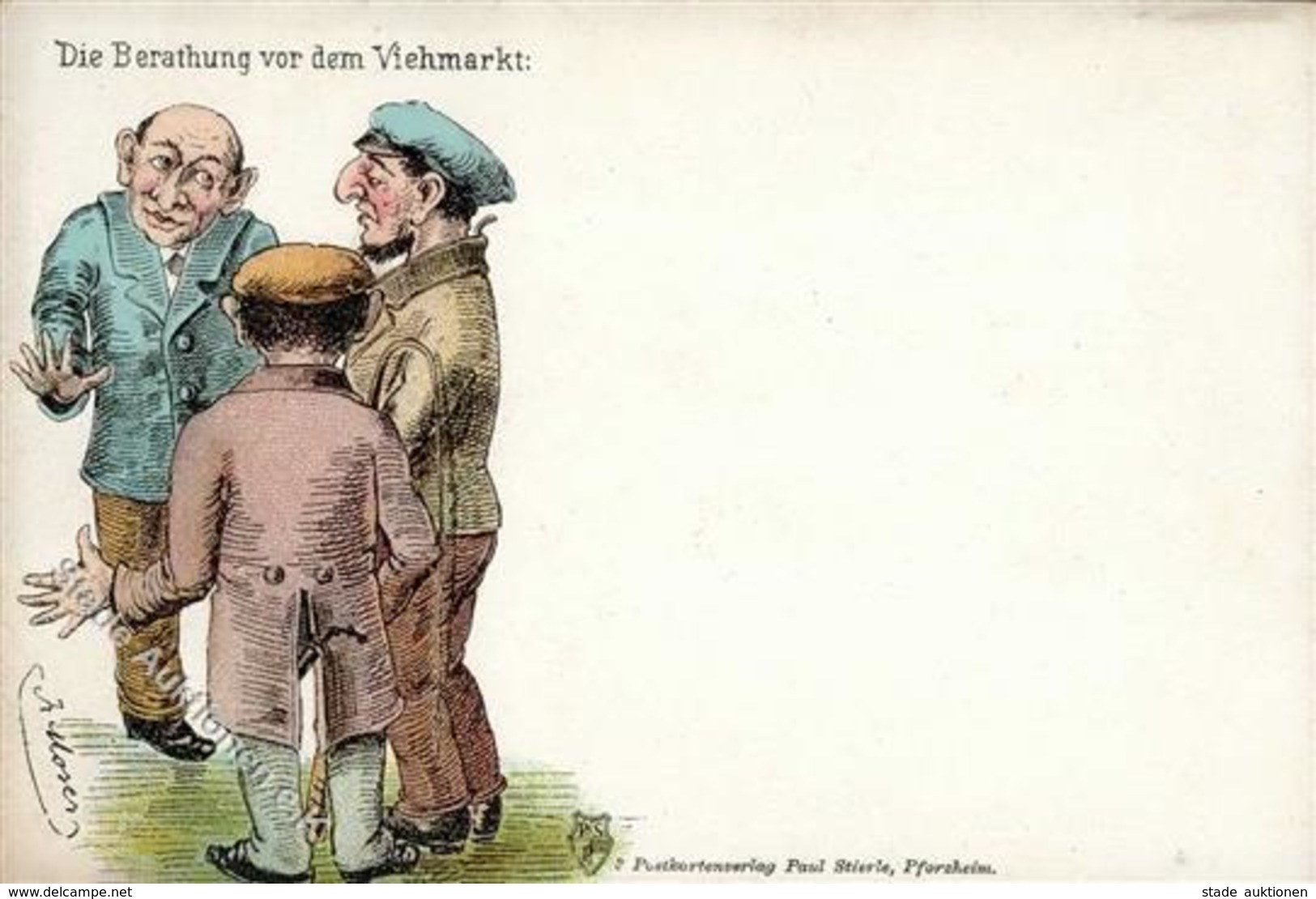 Judaika - Juden - Die Beratung Vor Dem Viehmarkt I Judaisme - Jewish