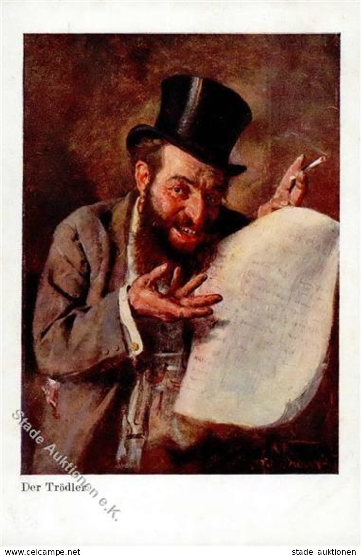 Judaika Der Trödler Künstler-Karte I-II Judaisme - Jewish