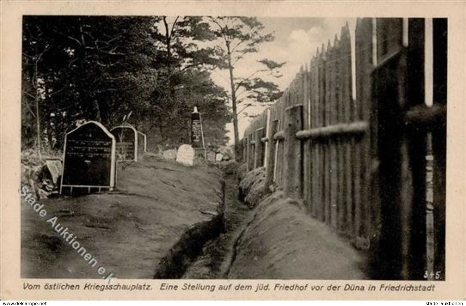 Judaika Friedrichstadt Lettland Jüdischer Friedhof I-II Judaisme - Jewish