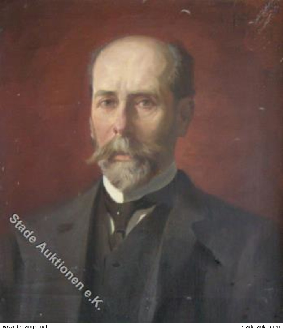 Marine Diederichs, Otto Von Admiral 1843-1918 Nachlaßsammlung Mit 1 Orig. Gemälde Gerahmt Ca. 62 X 55 Cm Portrait Auf Le - Marines