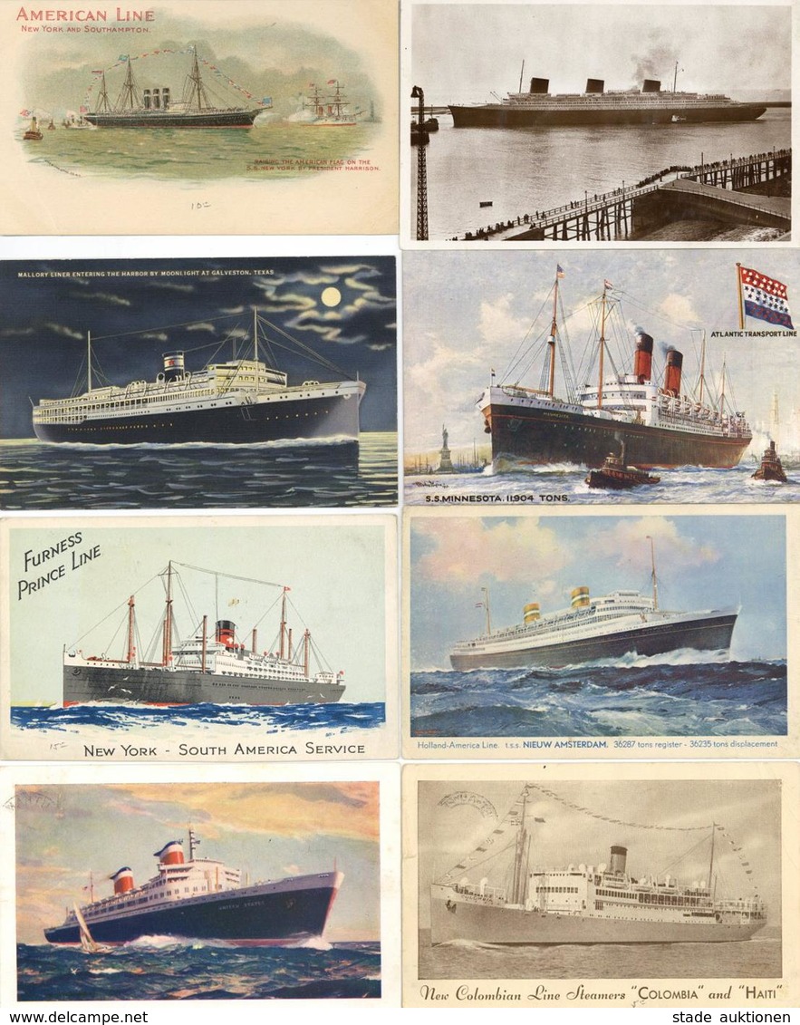Schiff Ozeanliner Partie Mit Circa 60 Ansichtskarten Meist Vor 1945 I-II Bateaux Bateaux Bateaux - Warships