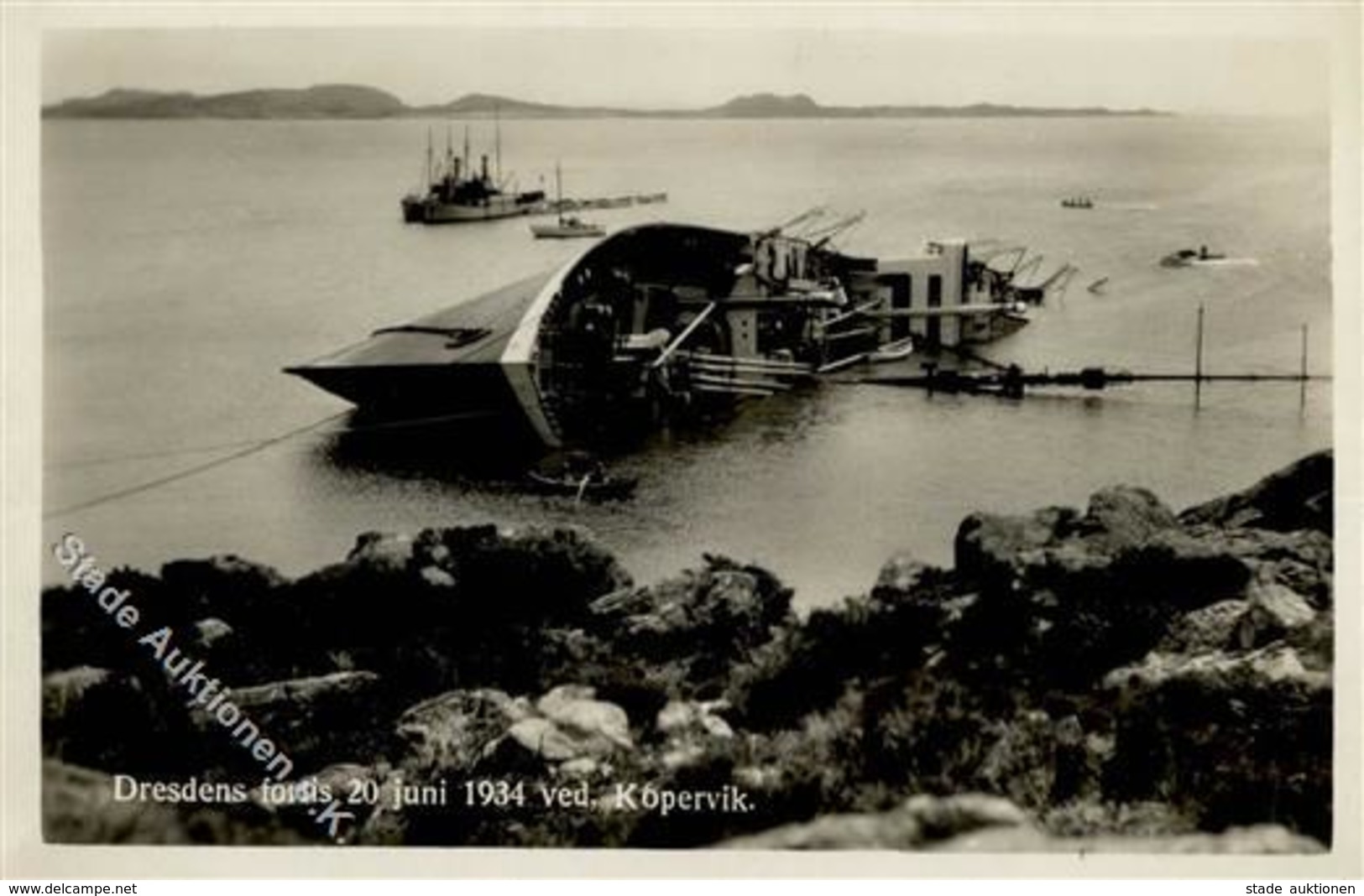 STRANDUNG KDF-Dampfer DRESDEN - Am 20.6.1934 Bei KOPERVIK.Norwegen I-II - Warships