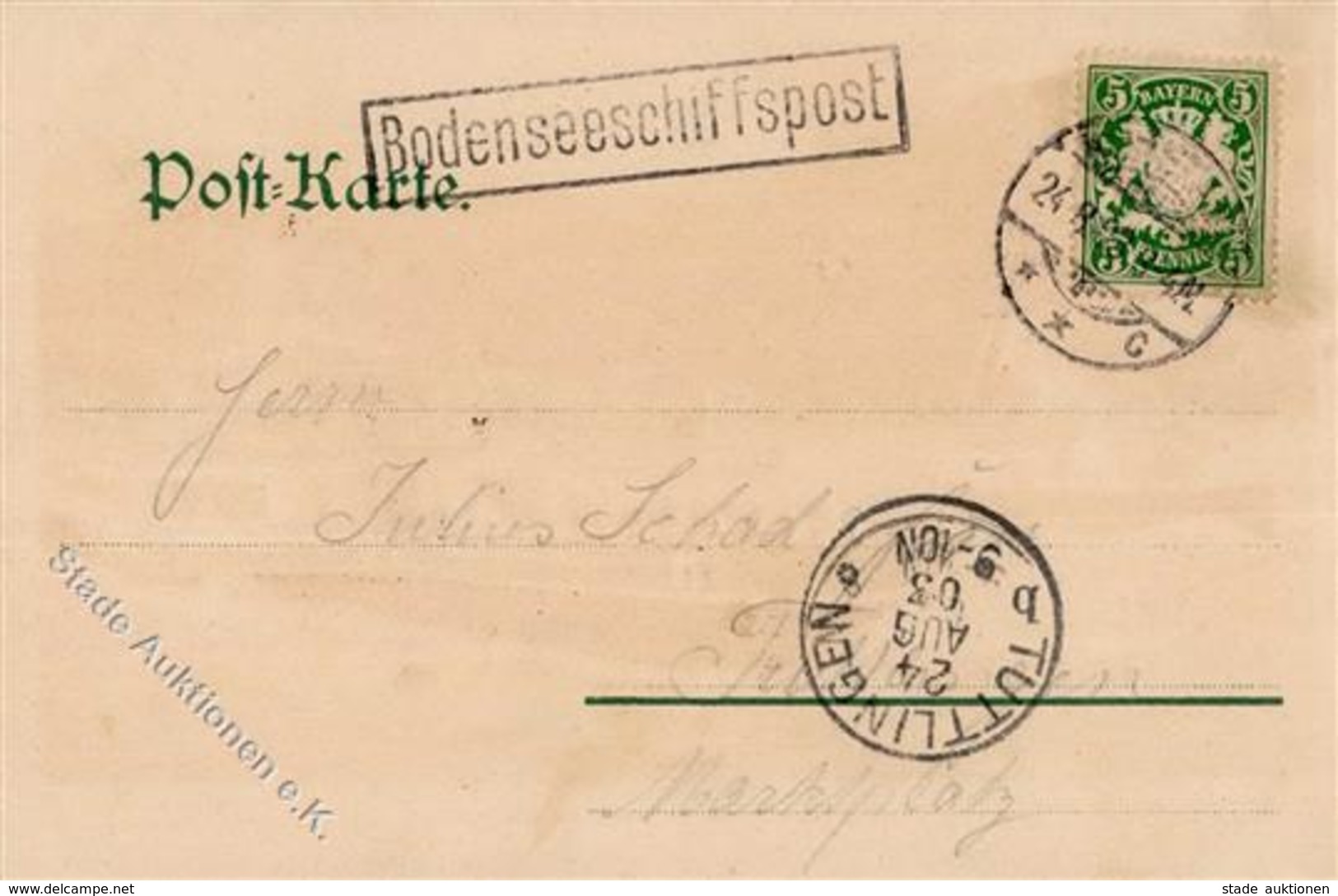 Bodenseeschiffspost 1903 I-II - Autres & Non Classés