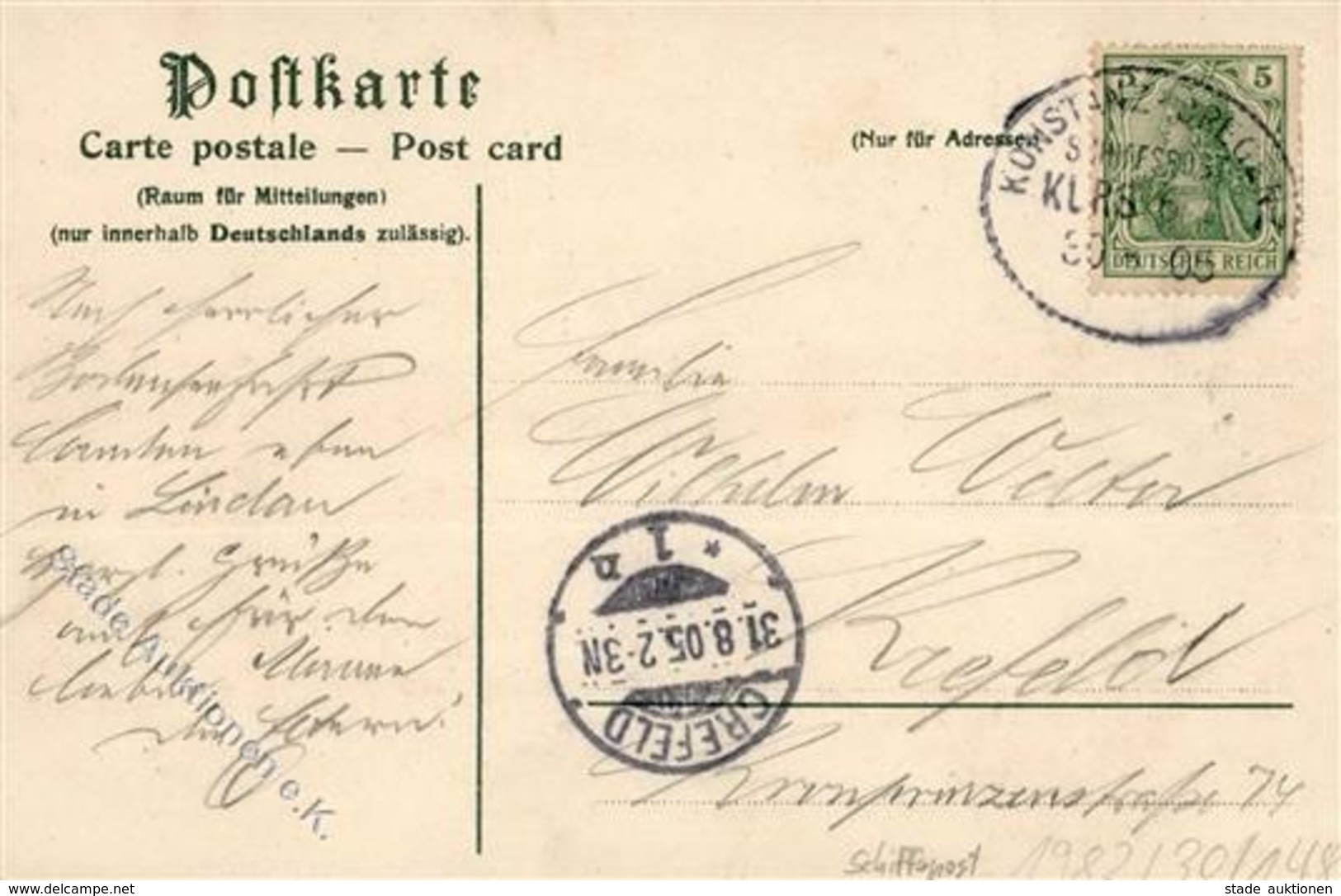 Bodenseeschiffspost Stpl. Konstanz Bregenz 1905 I-II - Autres & Non Classés