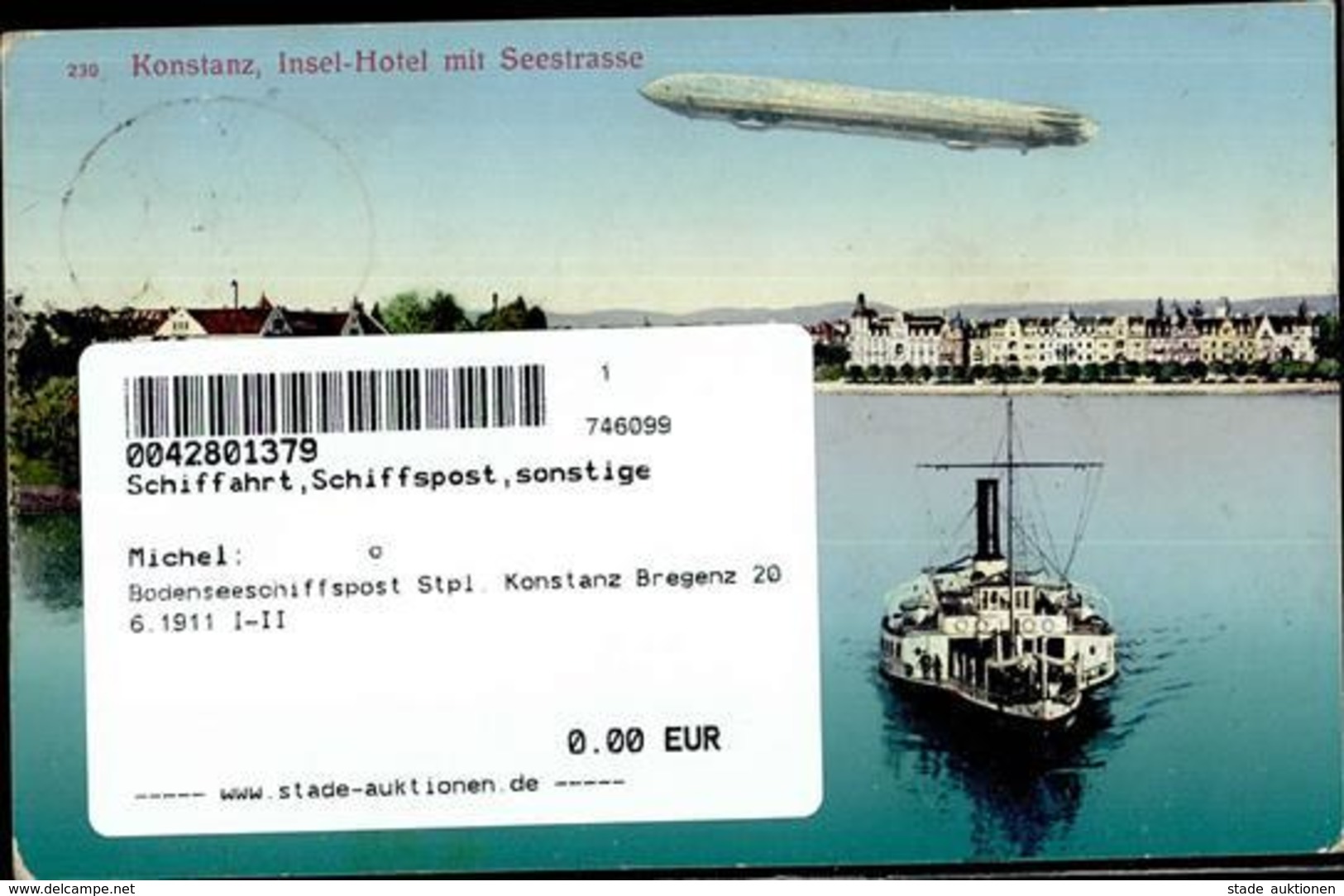 Bodenseeschiffspost Stpl. Konstanz Bregenz 20.6.1911 I-II - Altri & Non Classificati