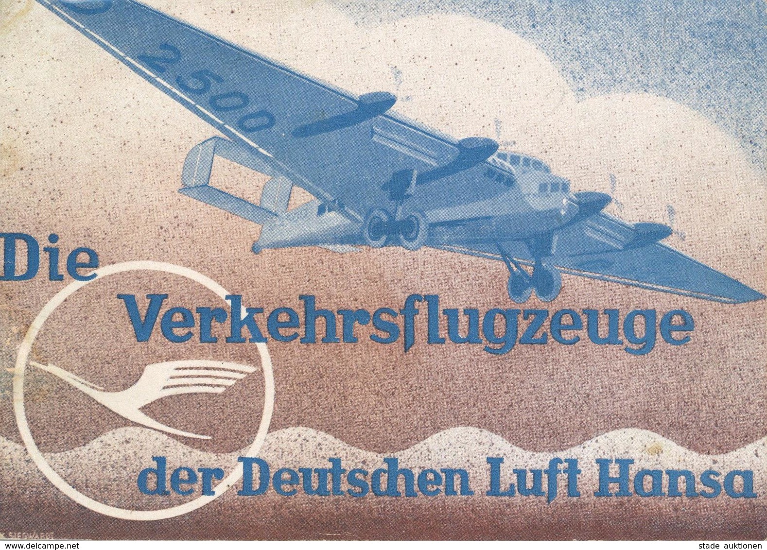 Flugzeug Broschüre Die Verkehrsflugzeuge Der Deutschen Lufthansa 1932/33 16 Seiten Abbildungen I-II Aviation - 1939-1945: 2ème Guerre