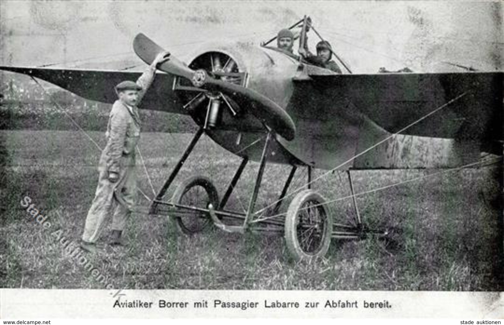 Flugzeug Vor 1945 Aviatiker Borrer Mit Passagier I-II Aviation - 1939-1945: 2. Weltkrieg