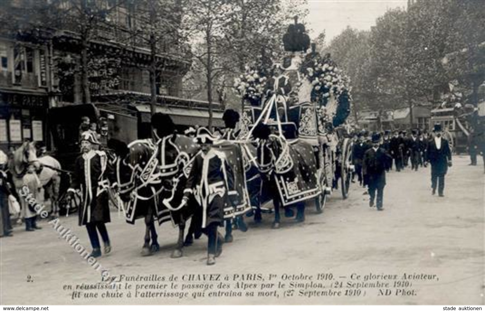 Flugwesenpionier Chavez Beerdigung 1910 I-II - Aviateurs