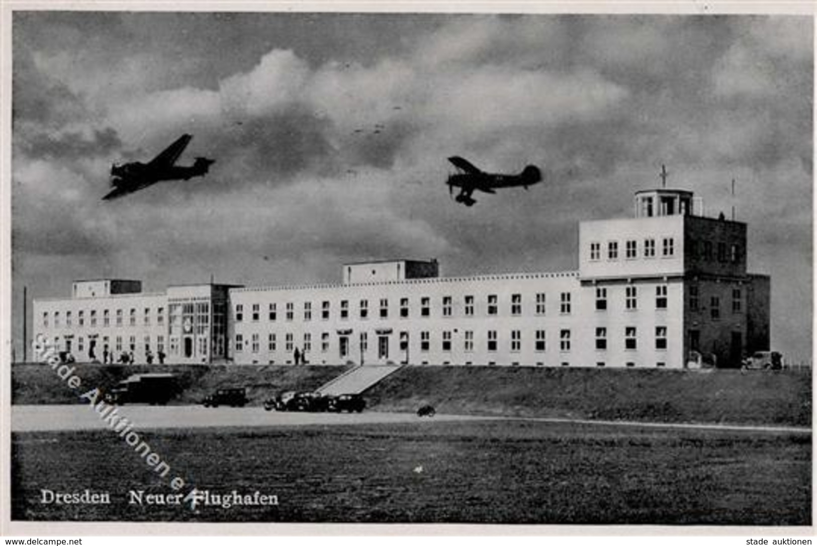 Flugwesen WK II Dresden (O8000) WK II Flughafen  I-II Aviation - 1939-1945: 2. Weltkrieg