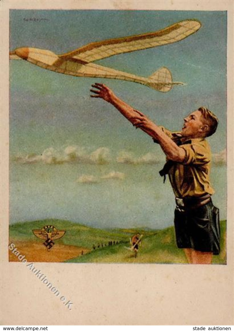 Flugwesen WK II Modellflug NS Fliegerkorps Künstlerkarte I-II Aviation - 1939-1945: 2nd War
