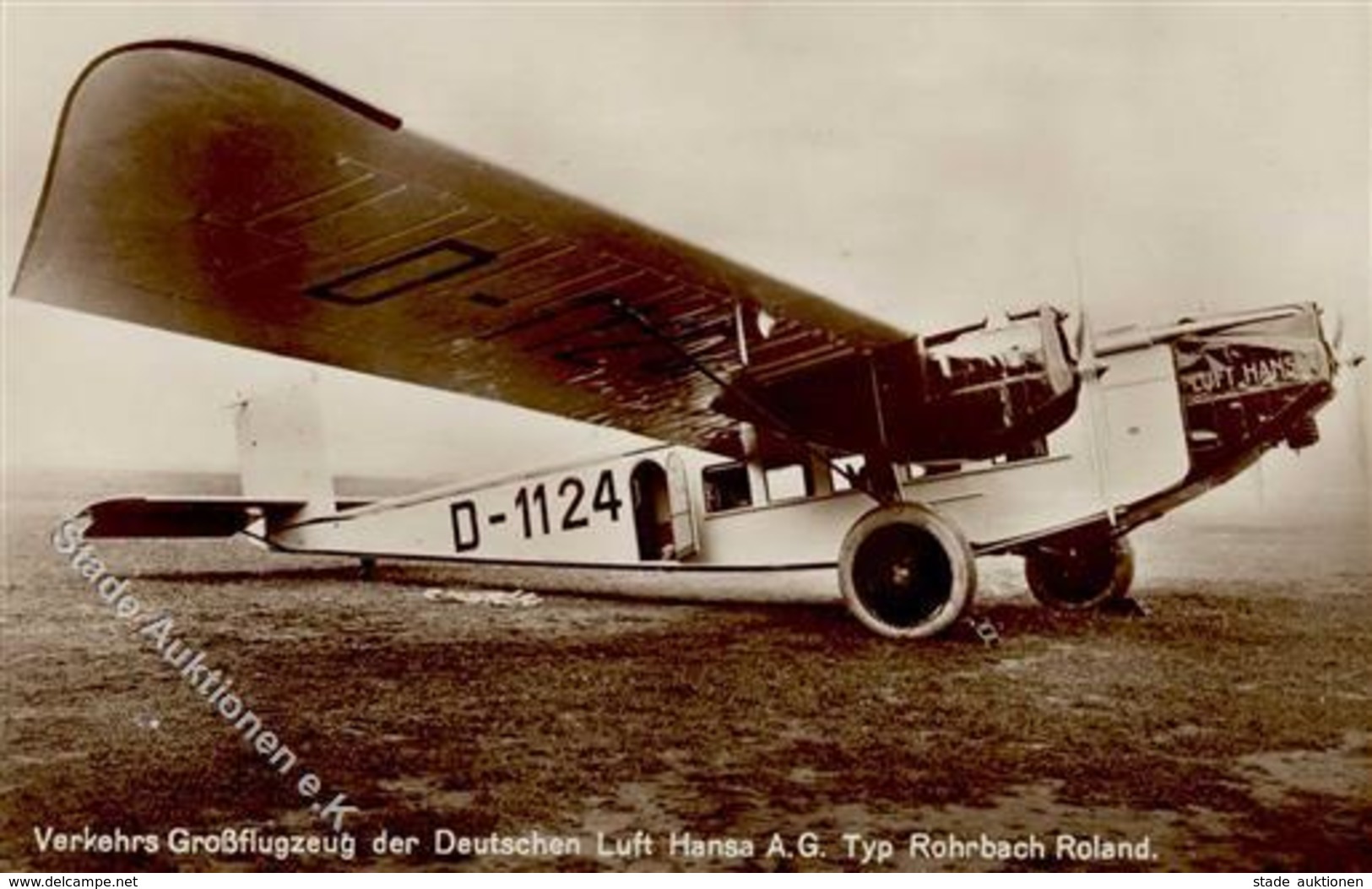 DEUTSCHE LUFTHANSA - Verkehrsflugzeug Typ Rohrbach Roland I - 1914-1918: 1ère Guerre