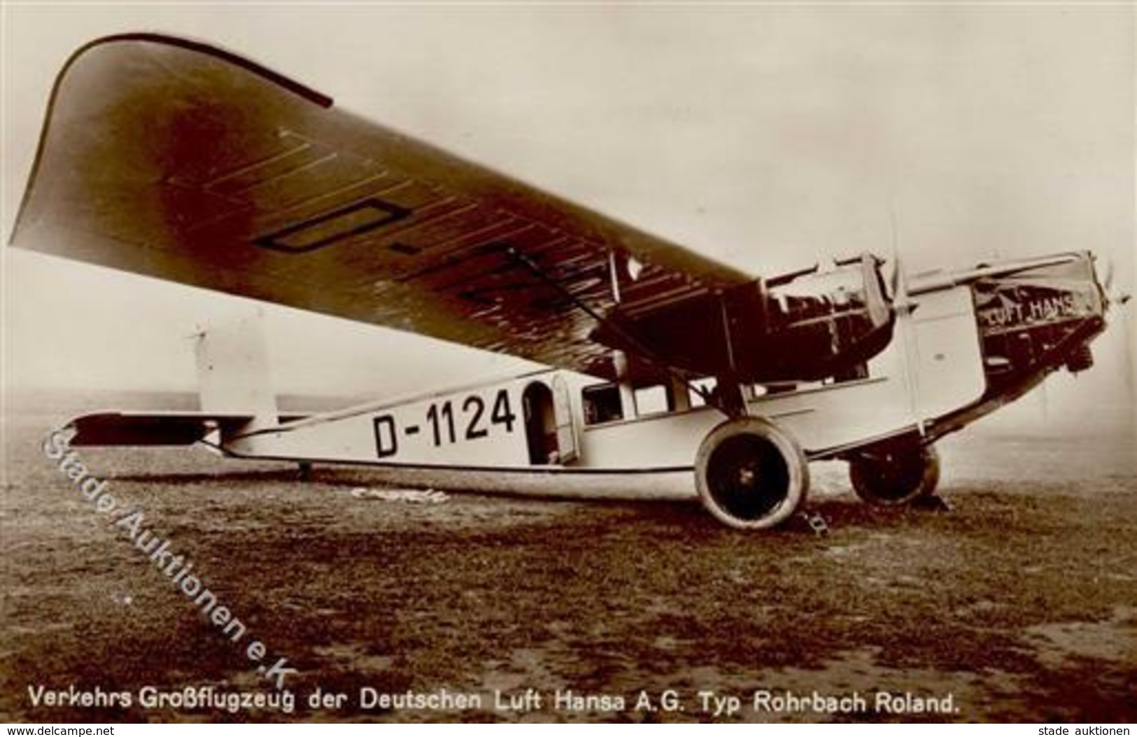 DEUTSCHE LUFTHANSA - Verkehrsflugzeug Typ Rohrbach Roland I - 1914-1918: 1. Weltkrieg