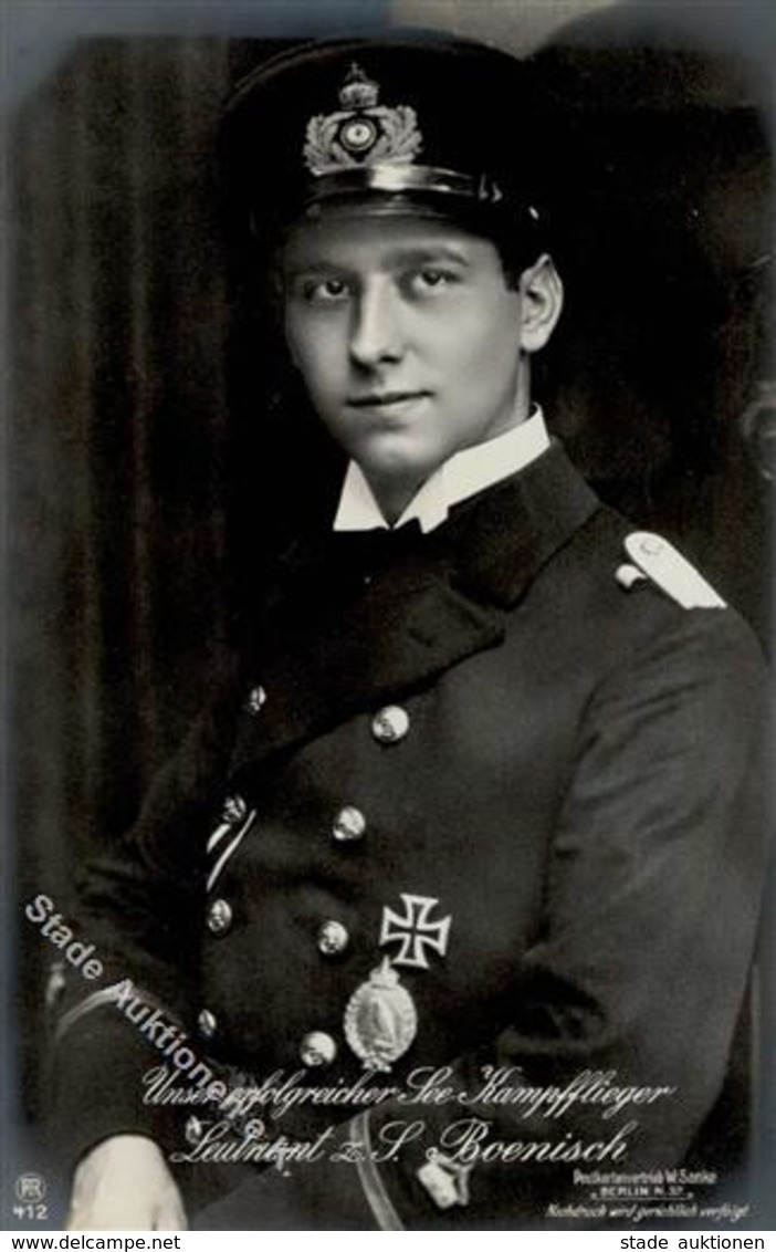 Sanke, Pilot Nr. 412 Boenisch Leutnant Z. S.  Foto AK I-II - 1914-1918: 1st War