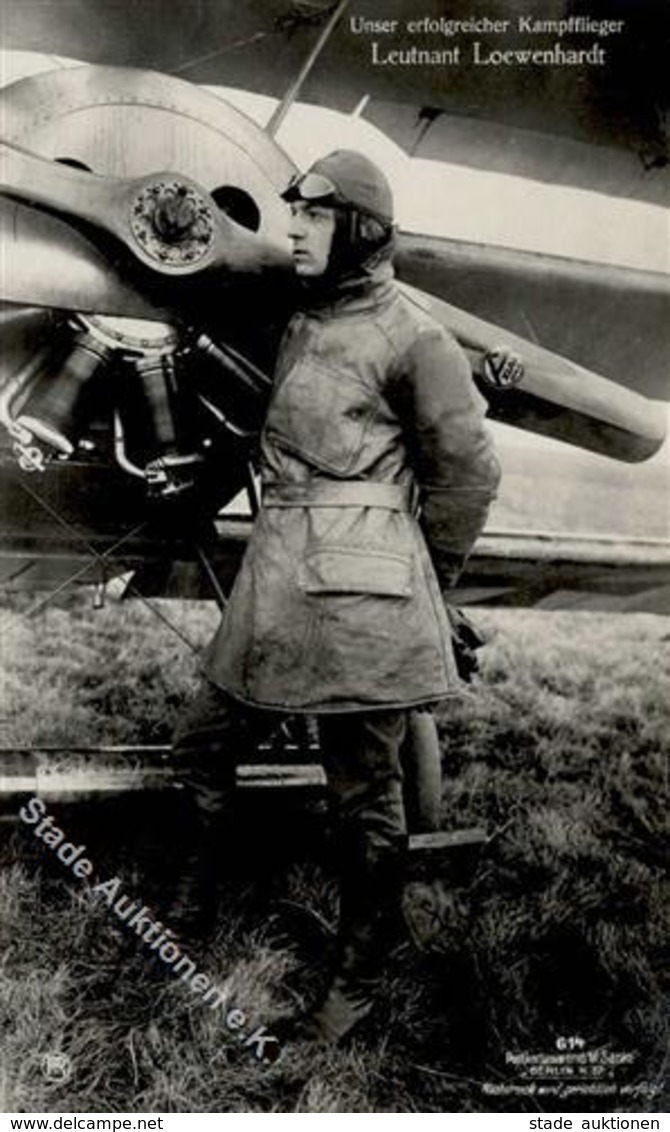 Sanke, Pilot Nr. 614 Loewenhardt Leutnant Foto AK I-II - 1914-1918: 1ère Guerre