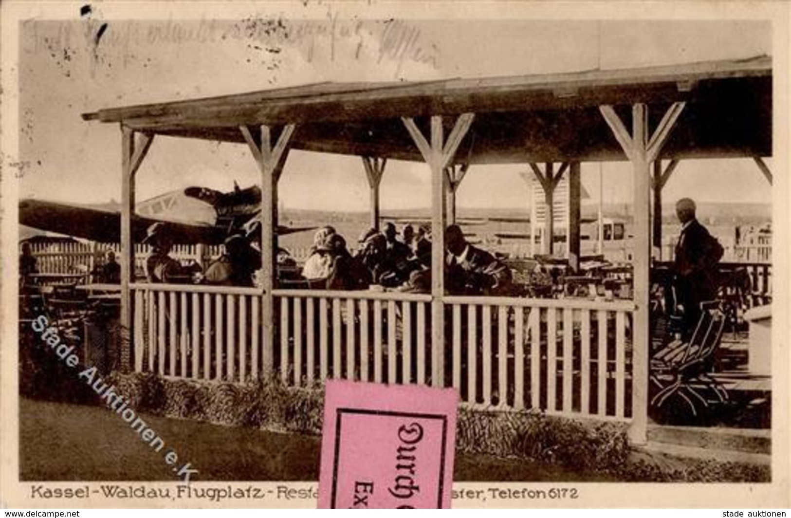 Flughafen Kassel (3500) Waldau Flugplatz-Restaurant I-II - Airmen, Fliers