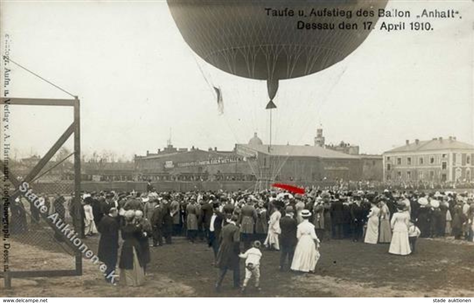 Ballon Dessau (O4500) Anhalt Taufe Und Aufstieg I-II - Fesselballons