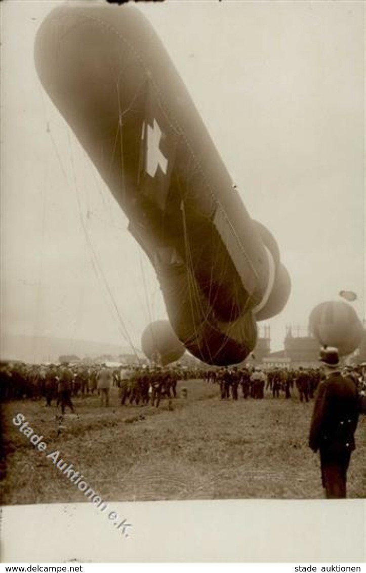 Ballon Zürich (8000) Schweiz Gordon Bennett Wettfliegen 1909 I-II - Balloons